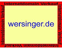 wersinger.de, diese  Domain ( Internet ) steht zum Verkauf!
